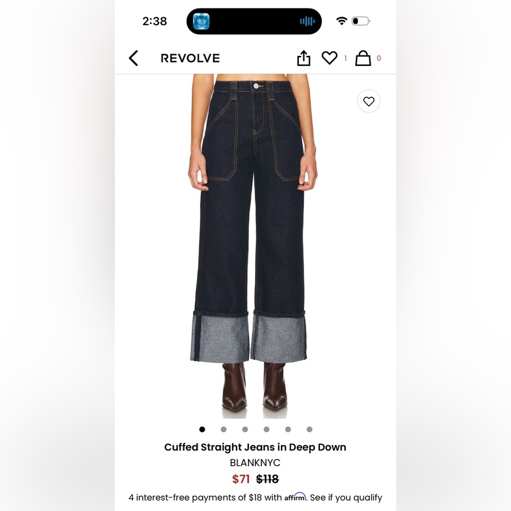 Blank NYC Cuffed Straight Jeans